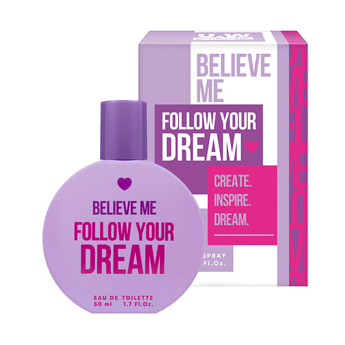 Туалетная вода женская Believe me Follow your dream Кокос и Ваниль